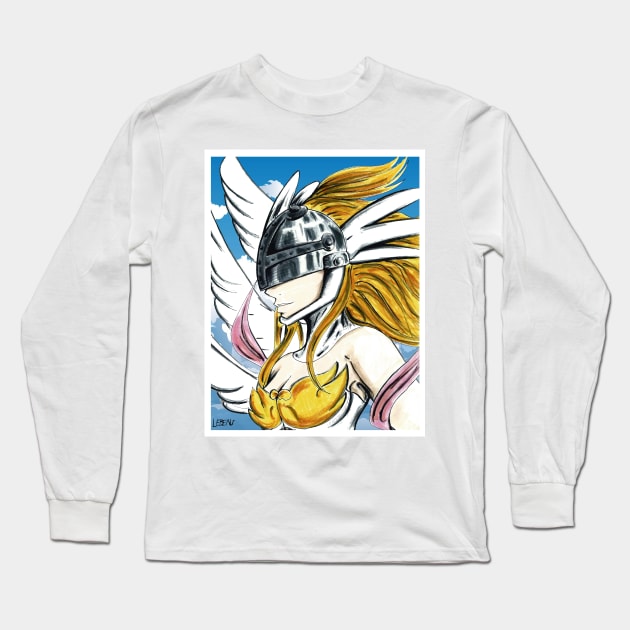 angewomon digimon tenshi angel Long Sleeve T-Shirt by jorge_lebeau